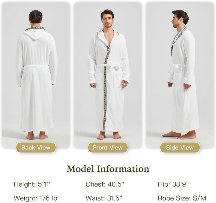 Lichte fleece zomerbadjas voor heren – James