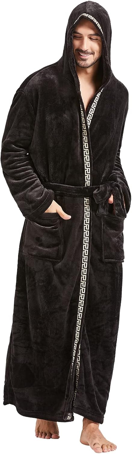 Lichte fleece zomerbadjas voor heren – James