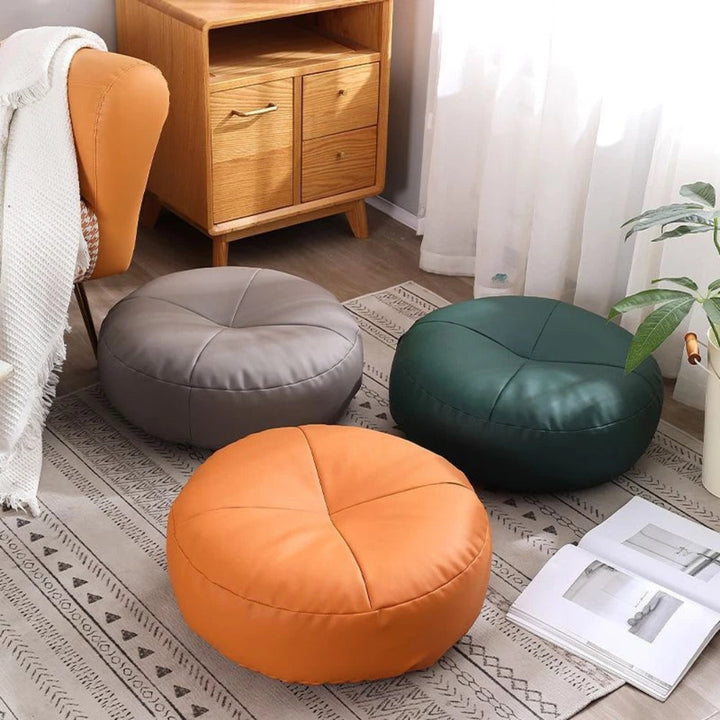 Nappa Leren Kussen in Japanse Stijl met Minimalistisch Design