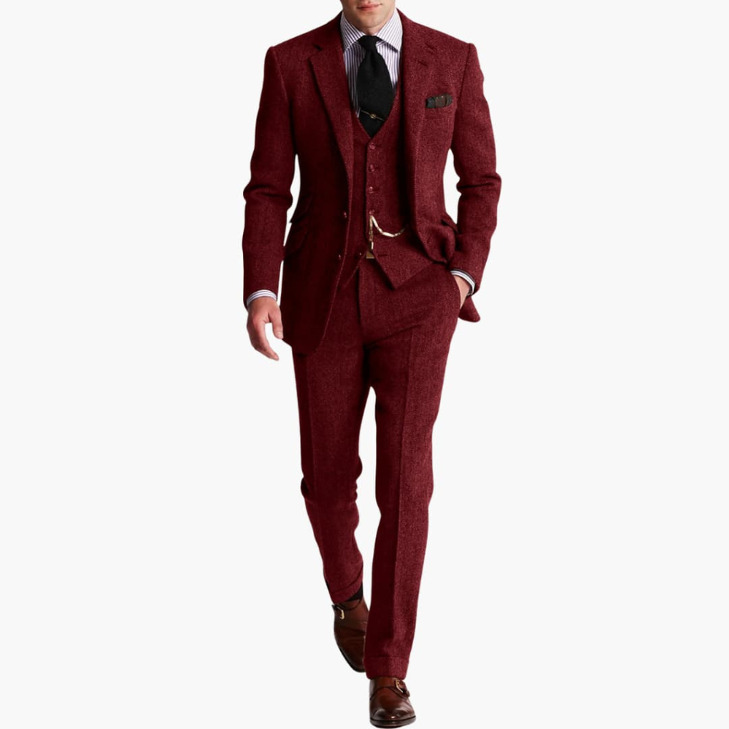 Heren Formele Pak Set met Jas en Vest