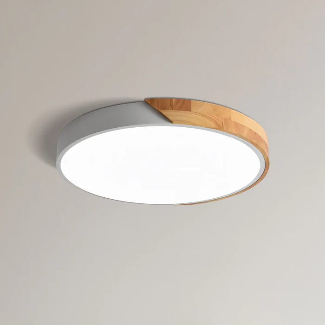 Delos Scandi houten plafondlamp | Natuurlijke LED-designlamp