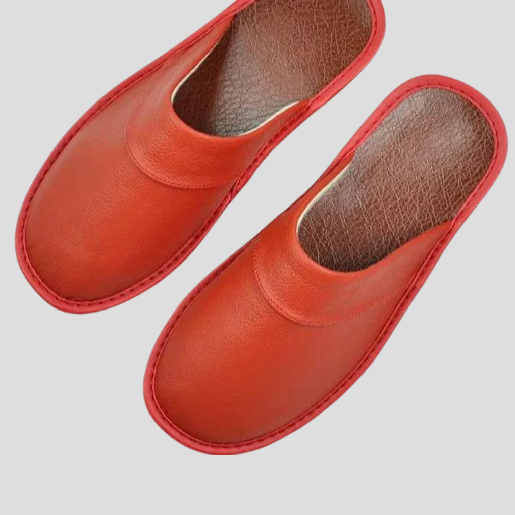 Heren leren pantoffels