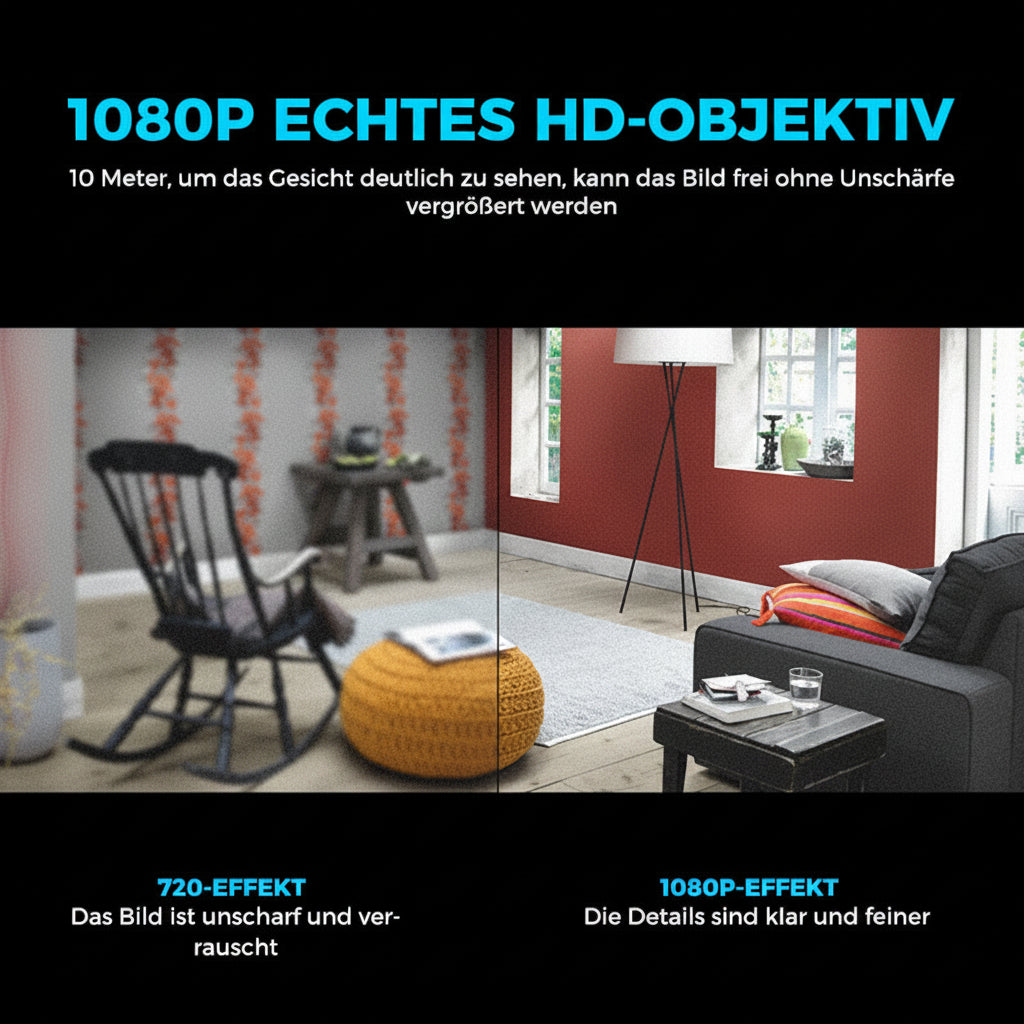 Mini-wifi-bewakingscamera 1080p | Verborgen nachtzicht | Bewegingsalarm | Audio