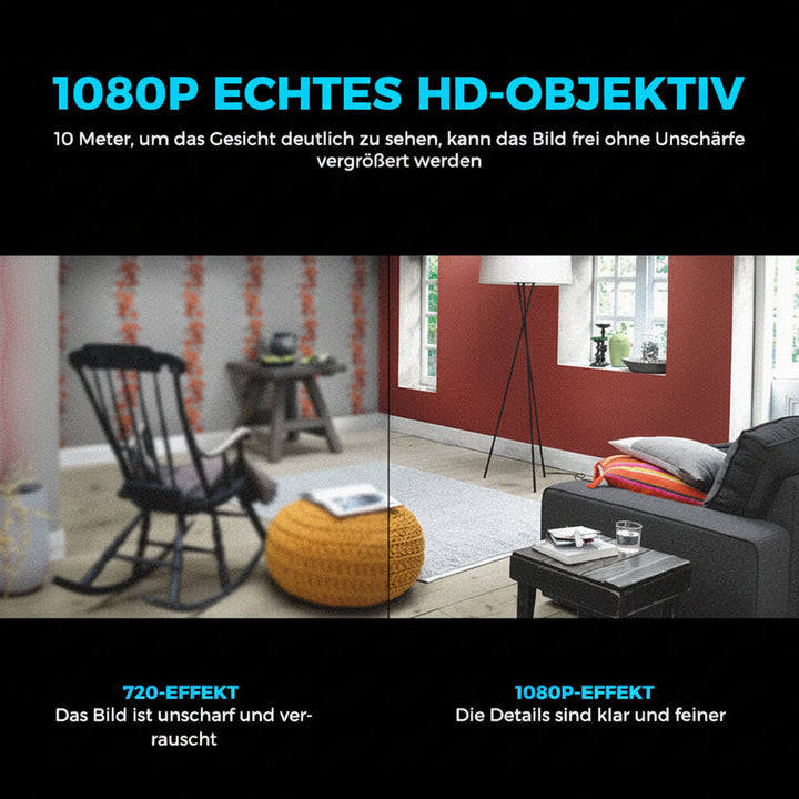 Mini-wifi-bewakingscamera 1080p | Verborgen nachtzicht | Bewegingsalarm | Audio
