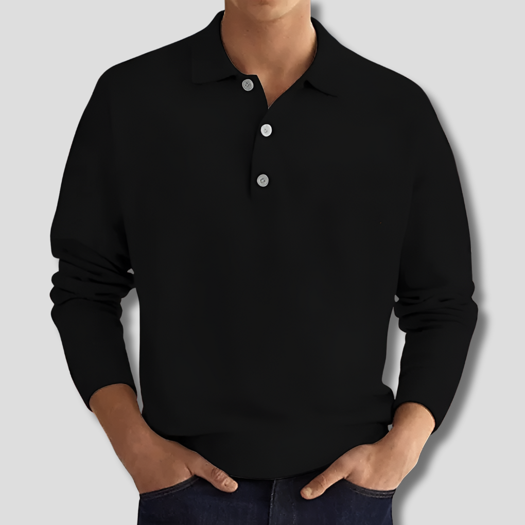 Heren katoenen poloshirt