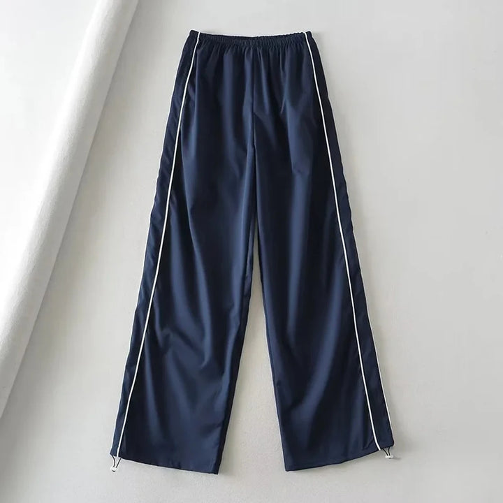 Baggy Cargo Parachute Pants met Trekkoord en Lage Taille