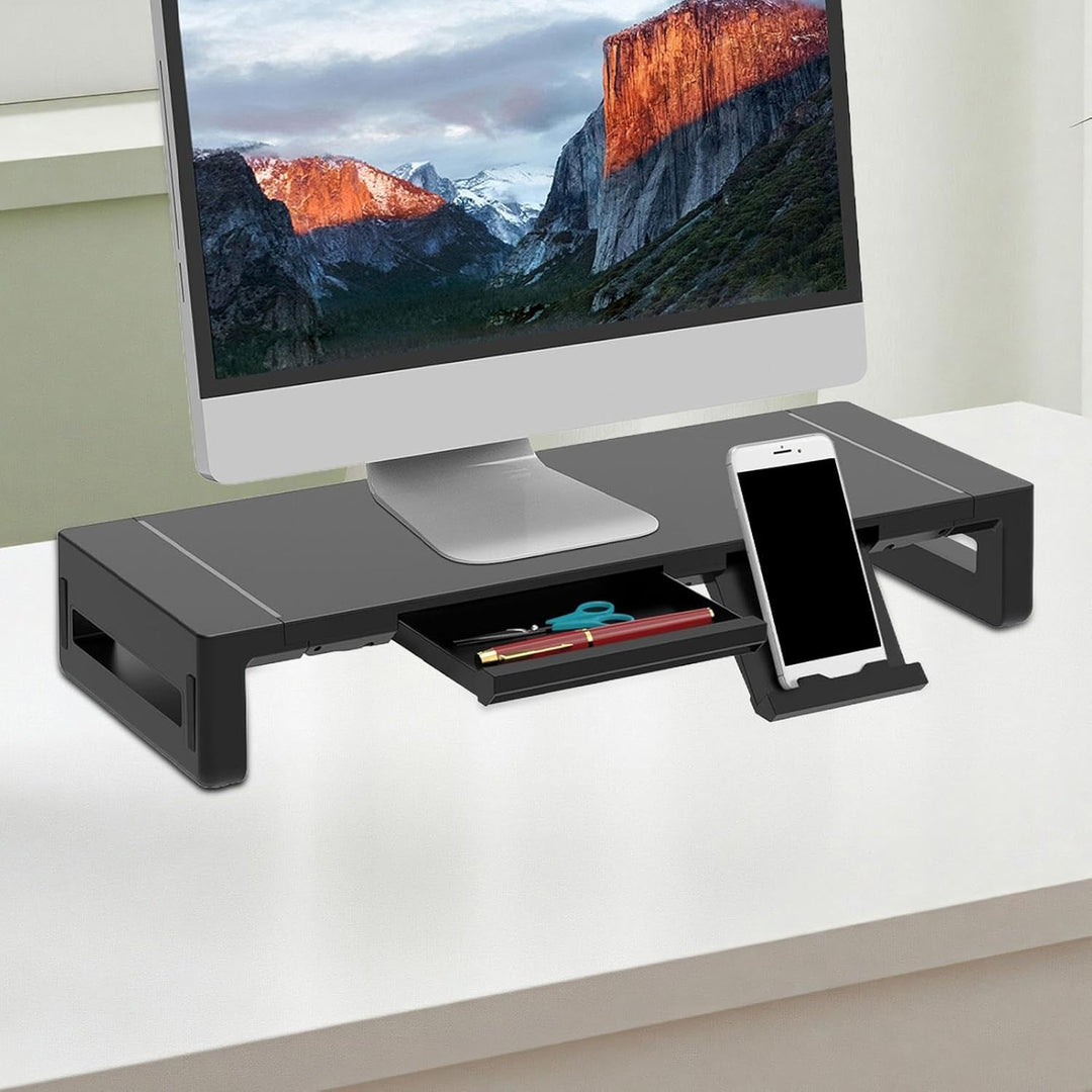 Elevation verstelbare monitorstandaard met lade – Stravon