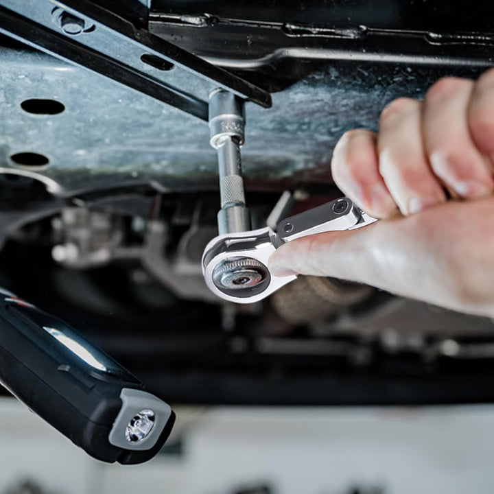 Double Drive ratelsleutel met flexkop – Torvex