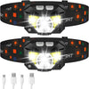 Set van 2 ultraheldere oplaadbare LED-hoofdlampen met bewegingssensor – Lumivor