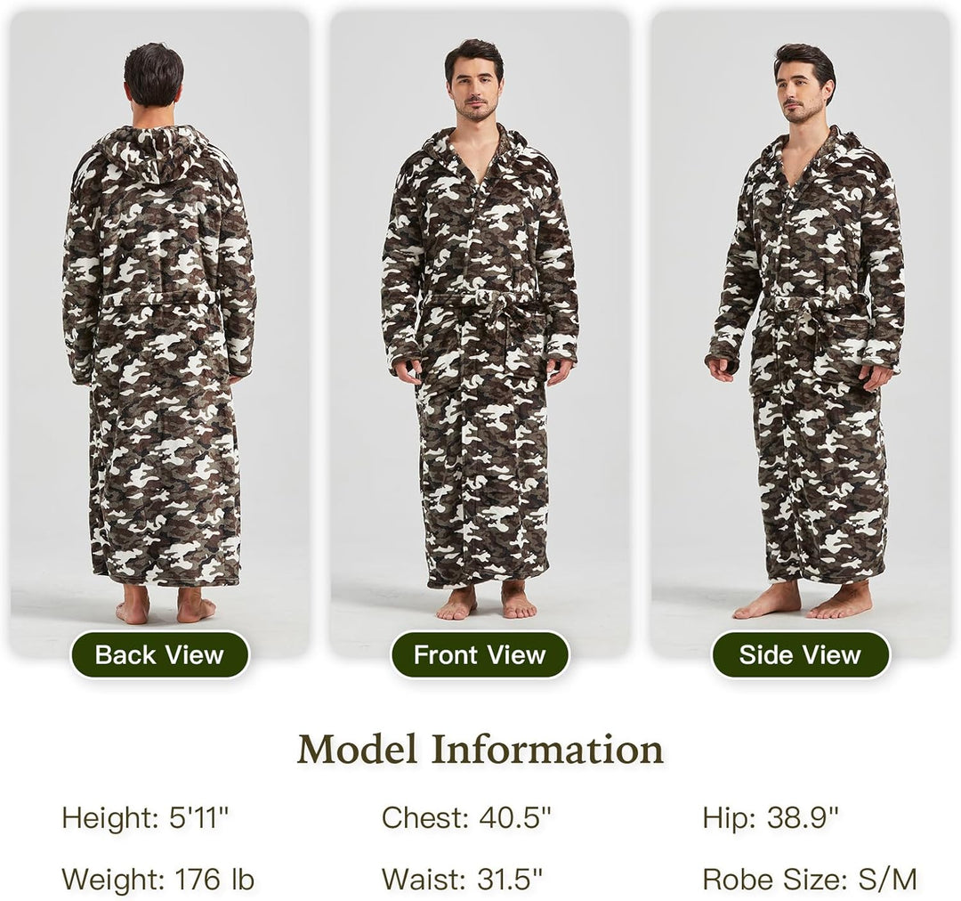 Lichte fleece zomerbadjas voor heren – James