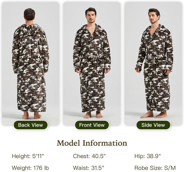 Lichte fleece zomerbadjas voor heren – James