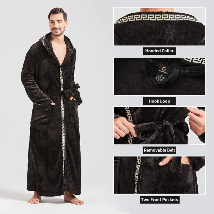 Lichte fleece zomerbadjas voor heren – James
