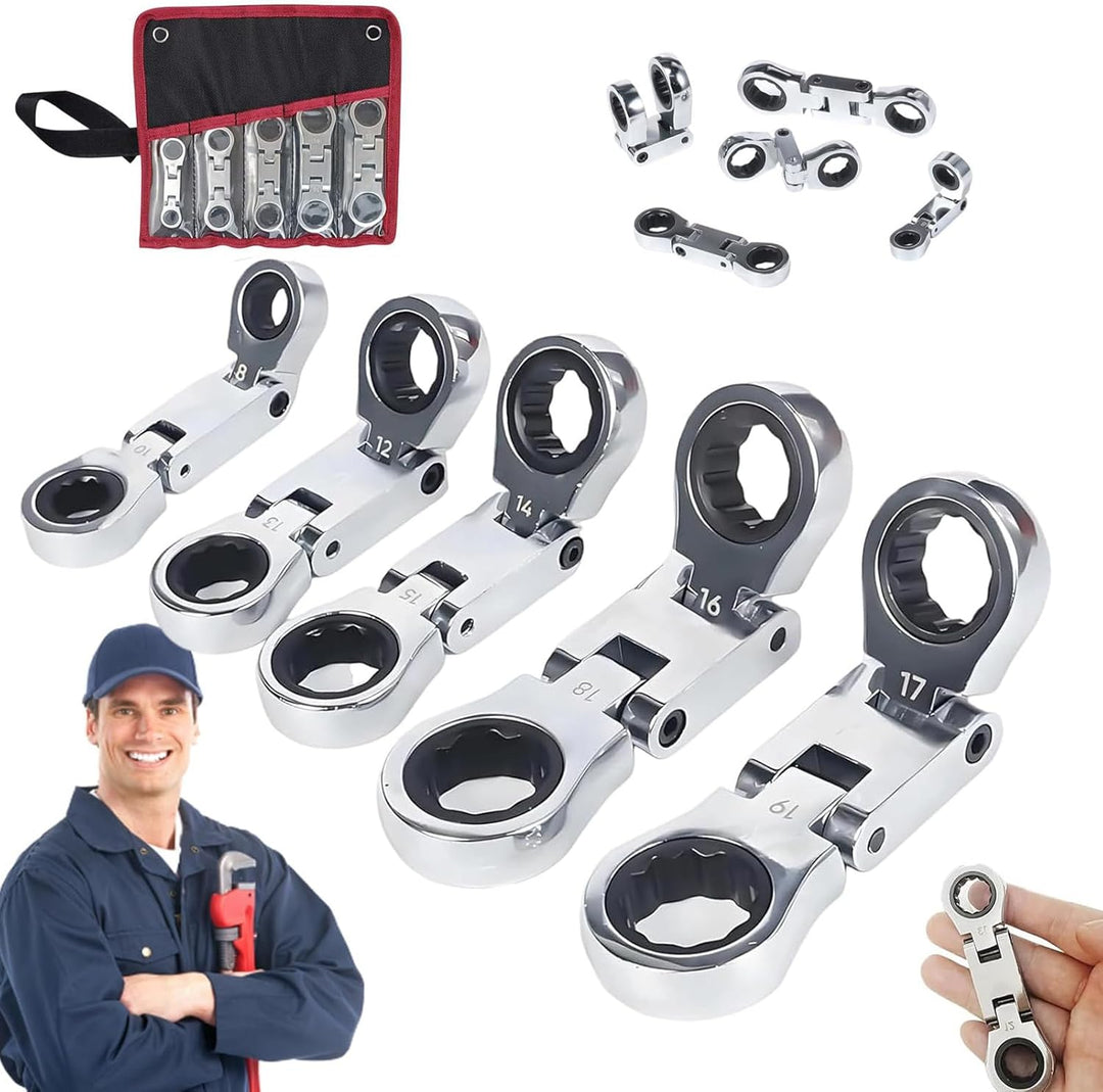 Double Drive ratelsleutel met flexkop – Torvex