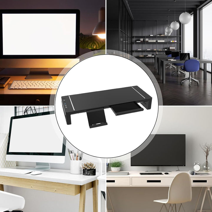Elevation verstelbare monitorstandaard met lade – Stravon