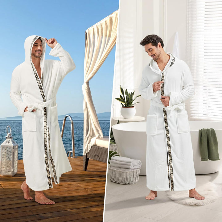 Lichte fleece zomerbadjas voor heren – James