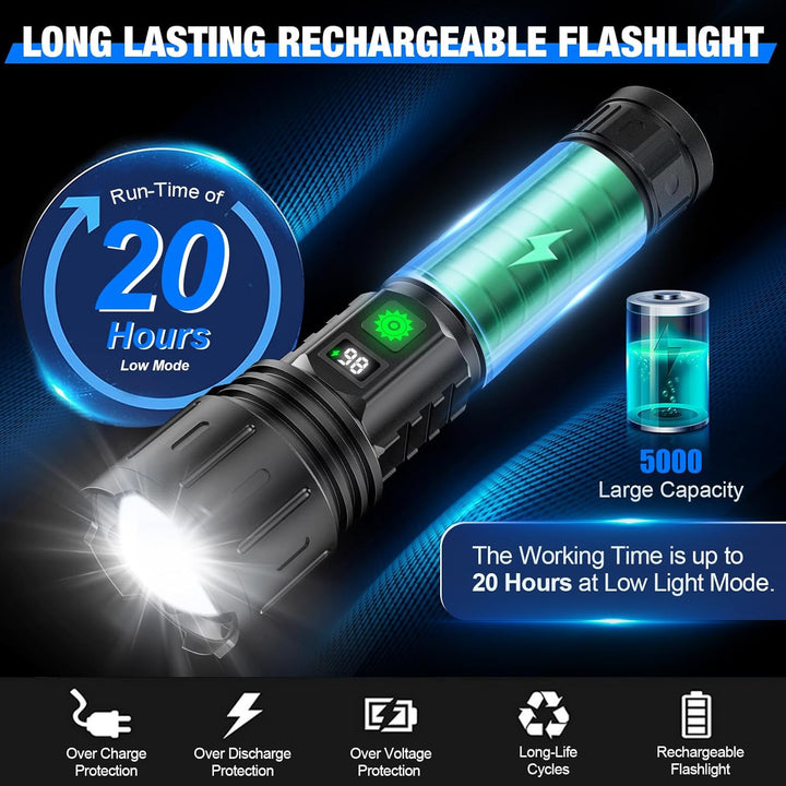 Krachtige LED-zaklamp – tot 100.000 lumen