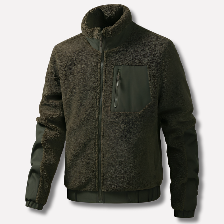 Heren Outdoor Fleecejack met Rits en Verstevigde Details