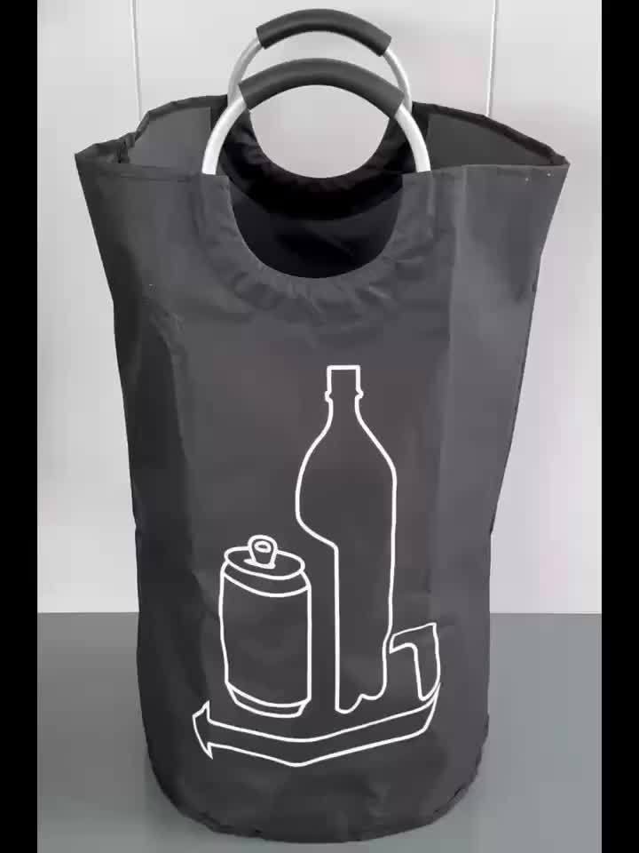 Grote opvouwbare opbergmand van 115 L voor wasgoed en recycling