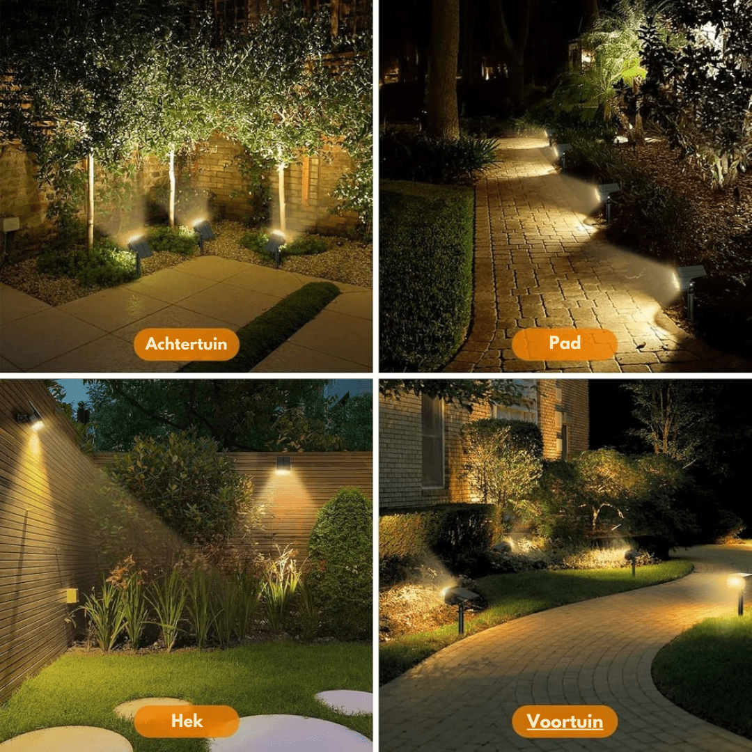 Stijlvolle waterdichte solar-tuinlamp