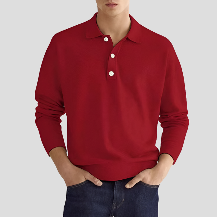 Heren katoenen poloshirt