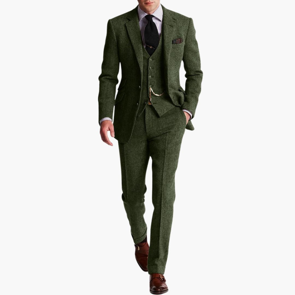 Heren Formele Pak Set met Jas en Vest