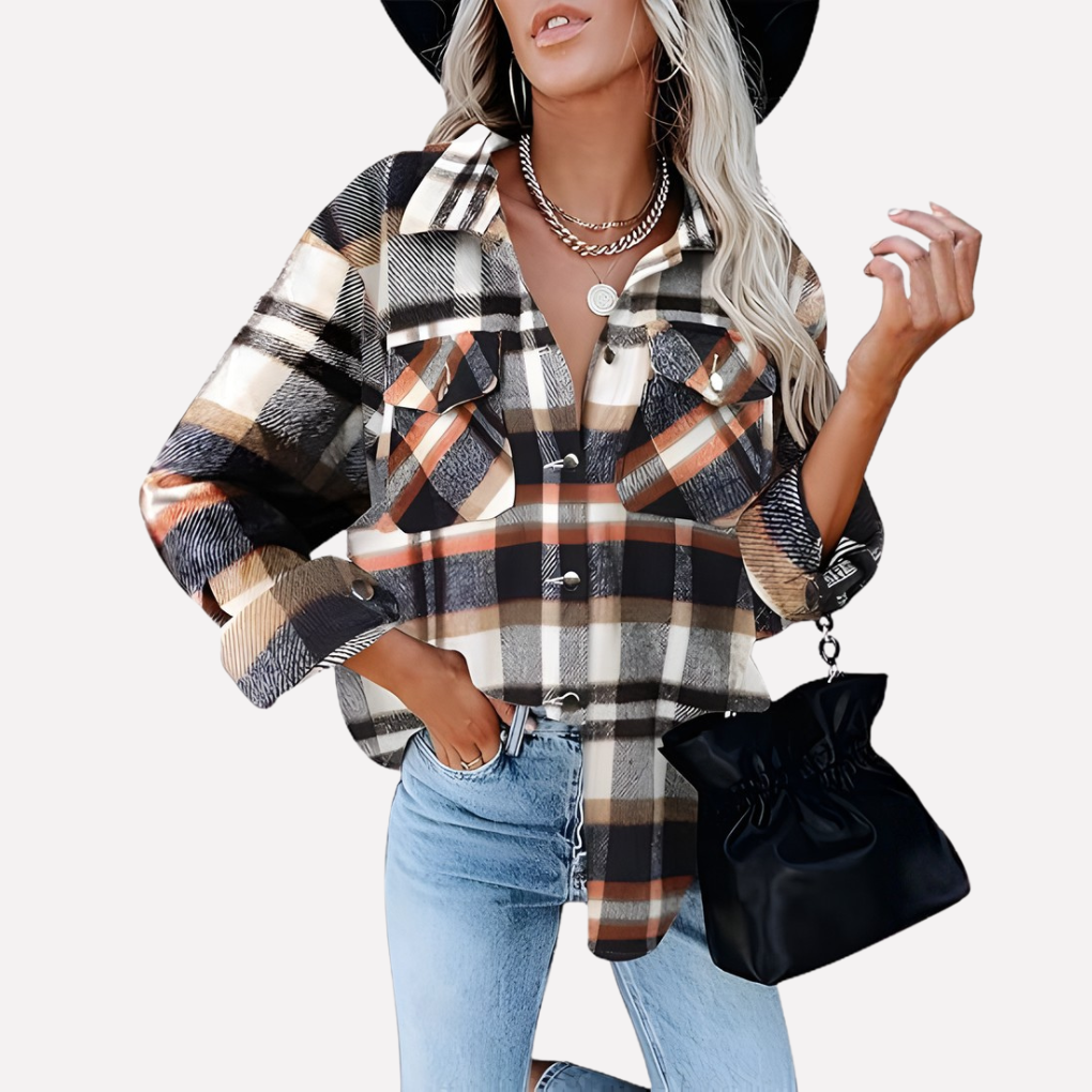 Vrouwen Plaid Shacket