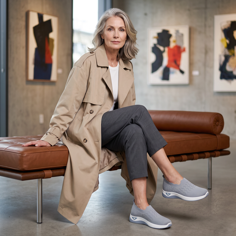 Lichte, ademende, orthopedische wandelschoenen