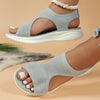 Sandalen dames open teen Romeinse bandjes