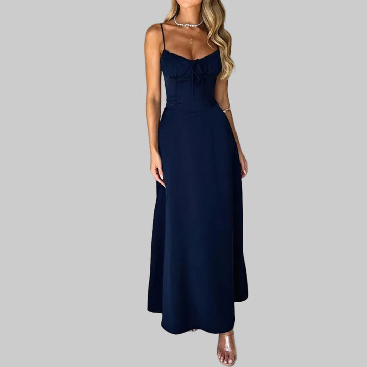 Cross-border Women's Clothing Elegant Lace-up Backless A- Line Dress