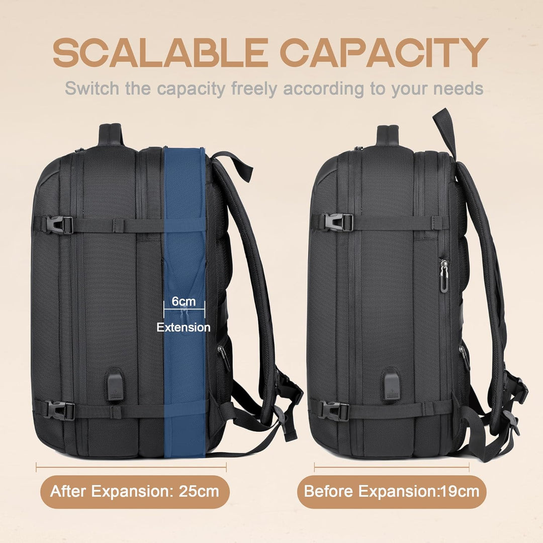 40L uitbreidbare waterdichte reisrugzak met USB-poort & 17” laptopvak – AirVoyage (Koop 1, krijg 1 GRATIS actie)