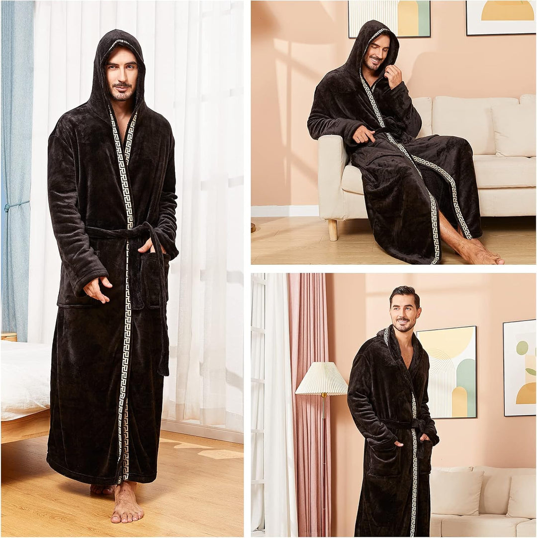 Lichte fleece zomerbadjas voor heren – James