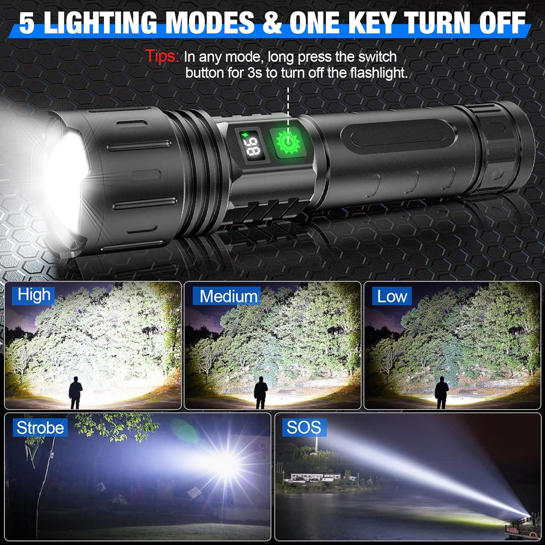Krachtige LED-zaklamp – tot 100.000 lumen