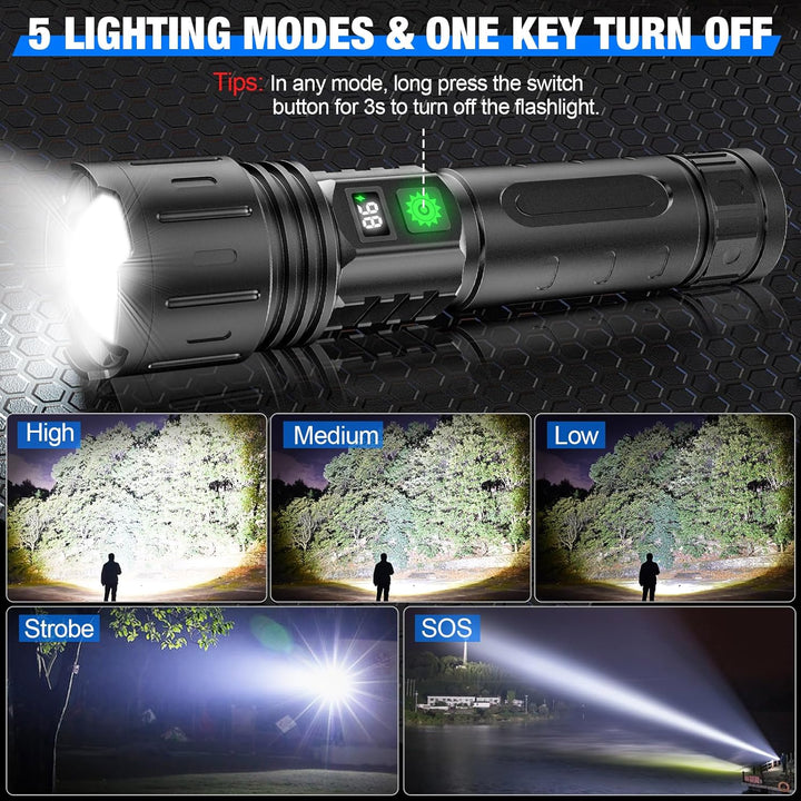 Krachtige LED-zaklamp – tot 100.000 lumen