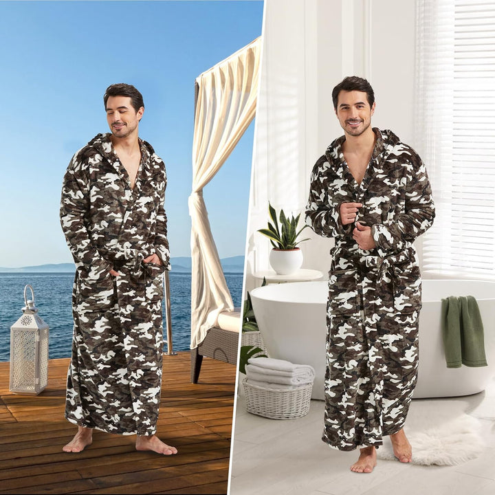Lichte fleece zomerbadjas voor heren – James