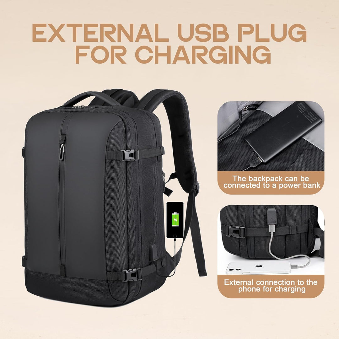 40L uitbreidbare waterdichte reisrugzak met USB-poort & 17” laptopvak – AirVoyage (Koop 1, krijg 1 GRATIS actie)