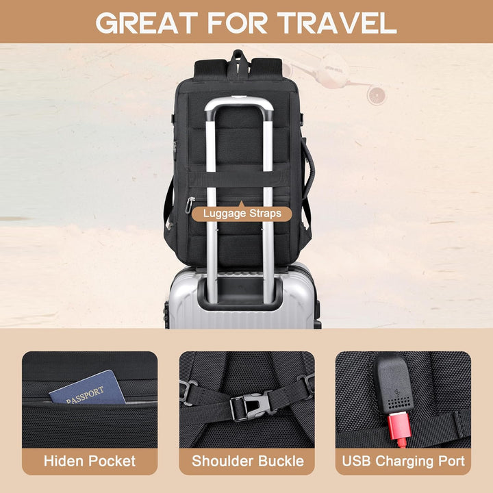 40L uitbreidbare waterdichte reisrugzak met USB-poort & 17” laptopvak – AirVoyage (Koop 1, krijg 1 GRATIS actie)
