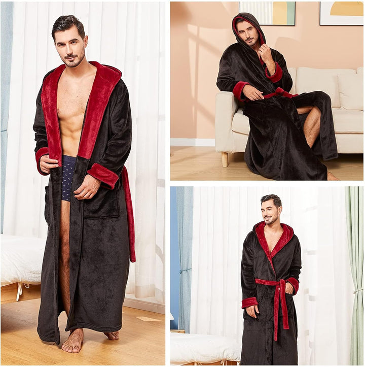 Lichte fleece zomerbadjas voor heren – James