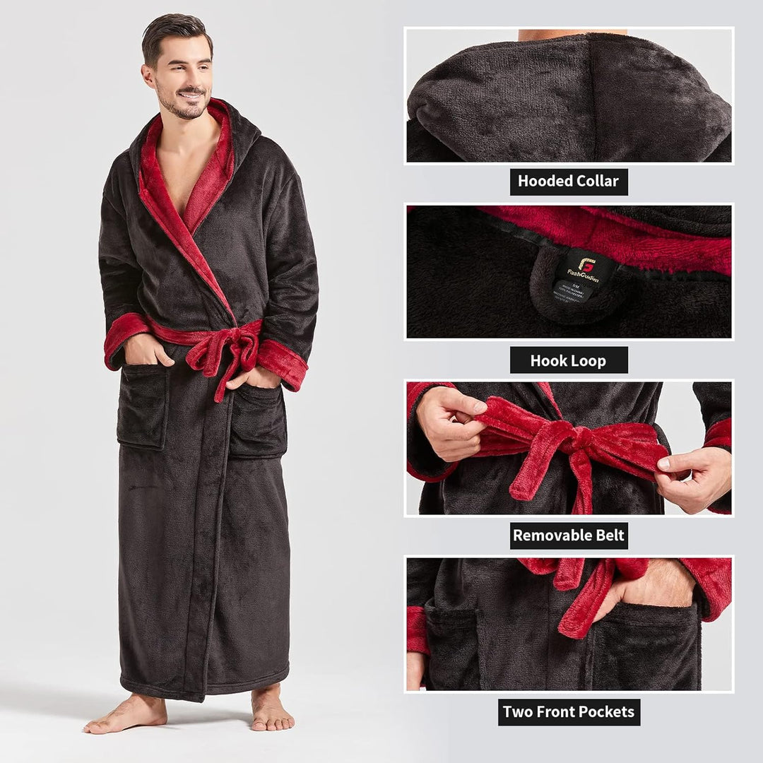 Lichte fleece zomerbadjas voor heren – James