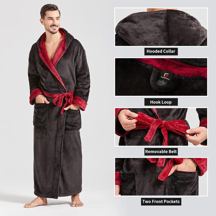 Lichte fleece zomerbadjas voor heren – James