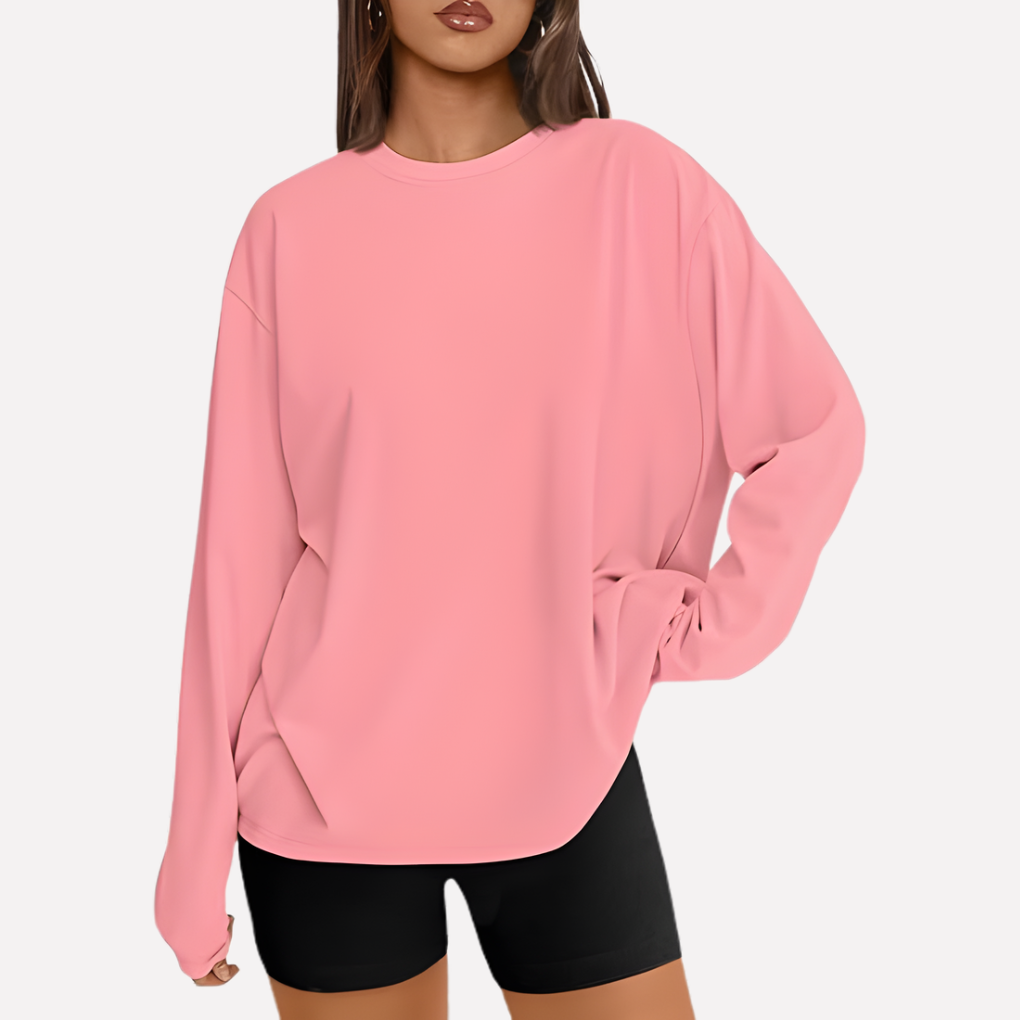 Vrouwen Oversized Lange Mouwen Shirt