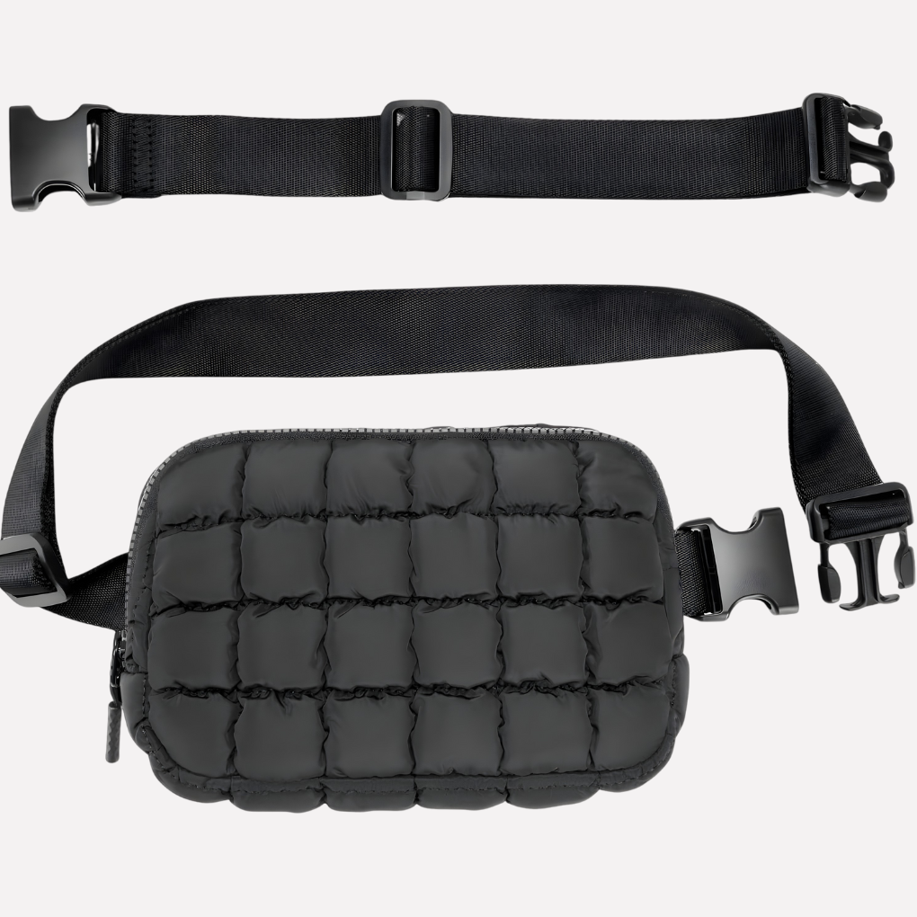 Gequilted Mini Tas met Extra-Lange Riem