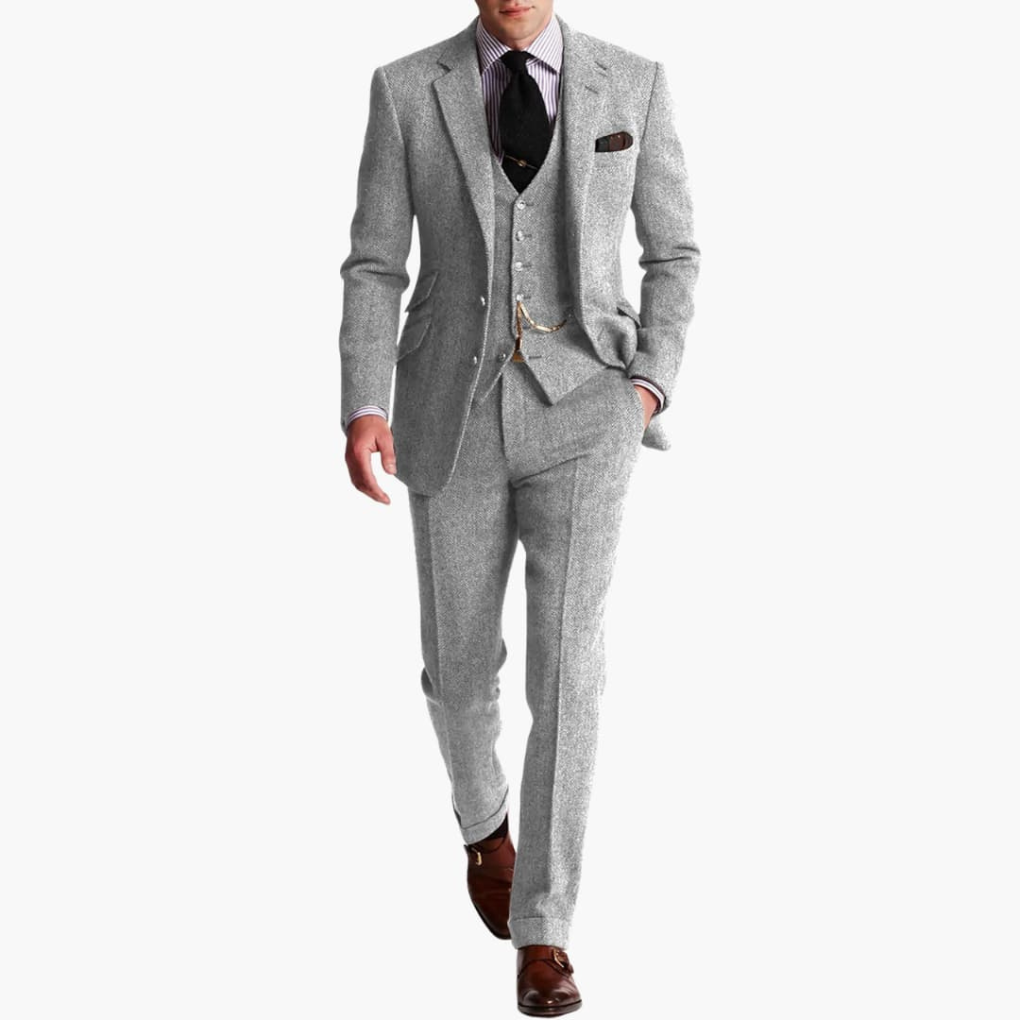 Heren Formele Pak Set met Jas en Vest