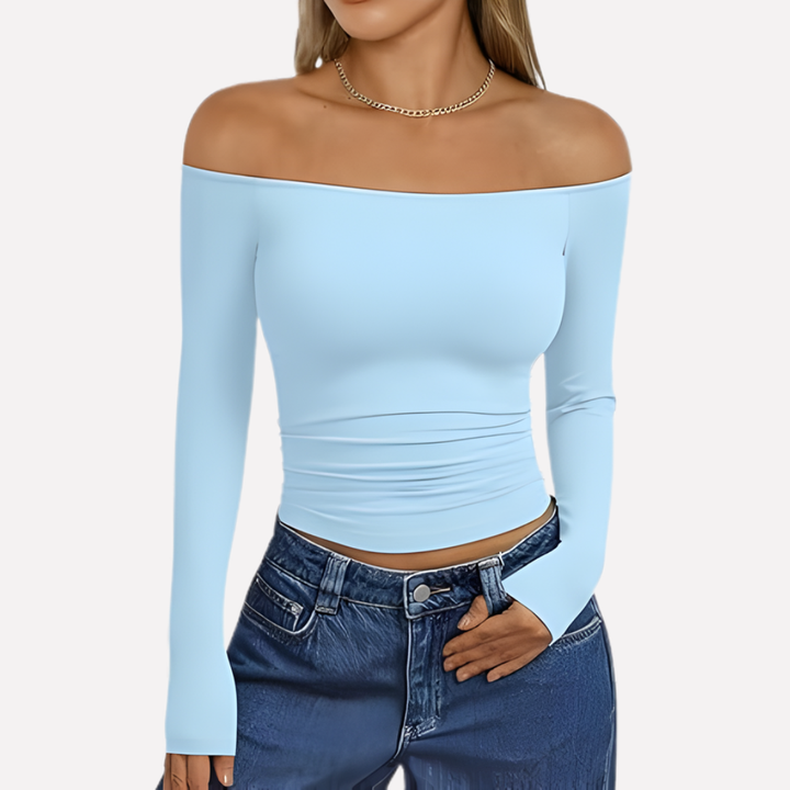 Vrouwen Off‑The‑Shoulder Lange Mouwen Top