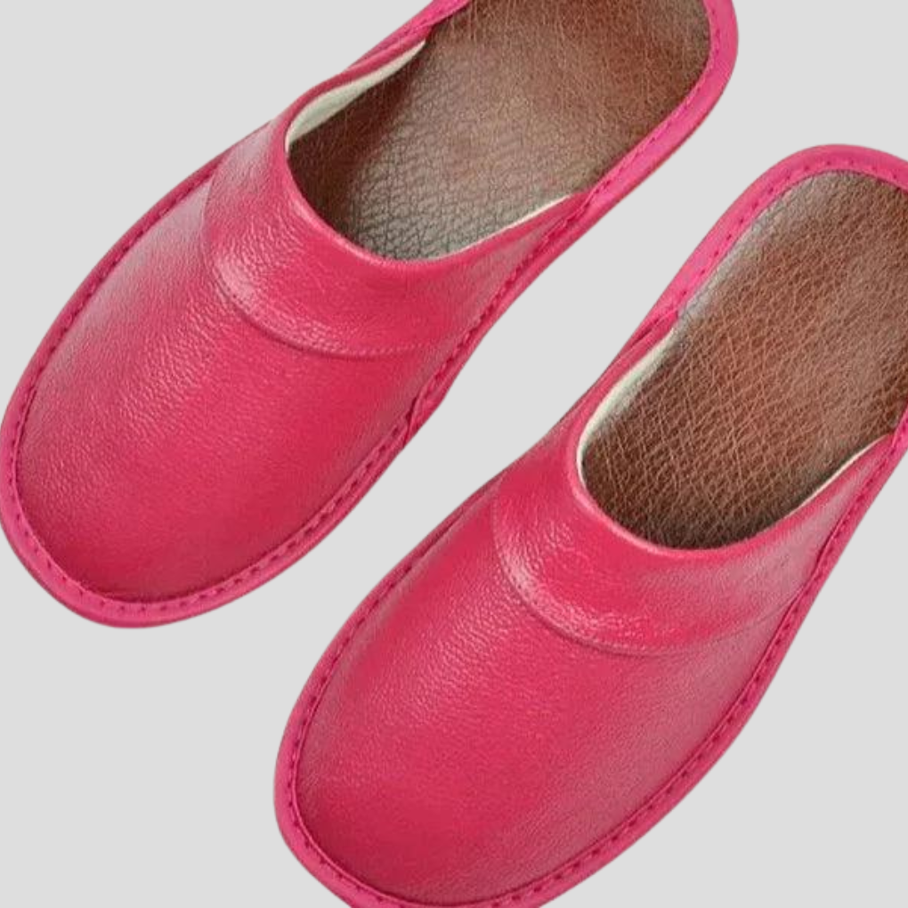 Heren leren pantoffels