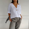 T-shirt met lange mouwen en V-hals