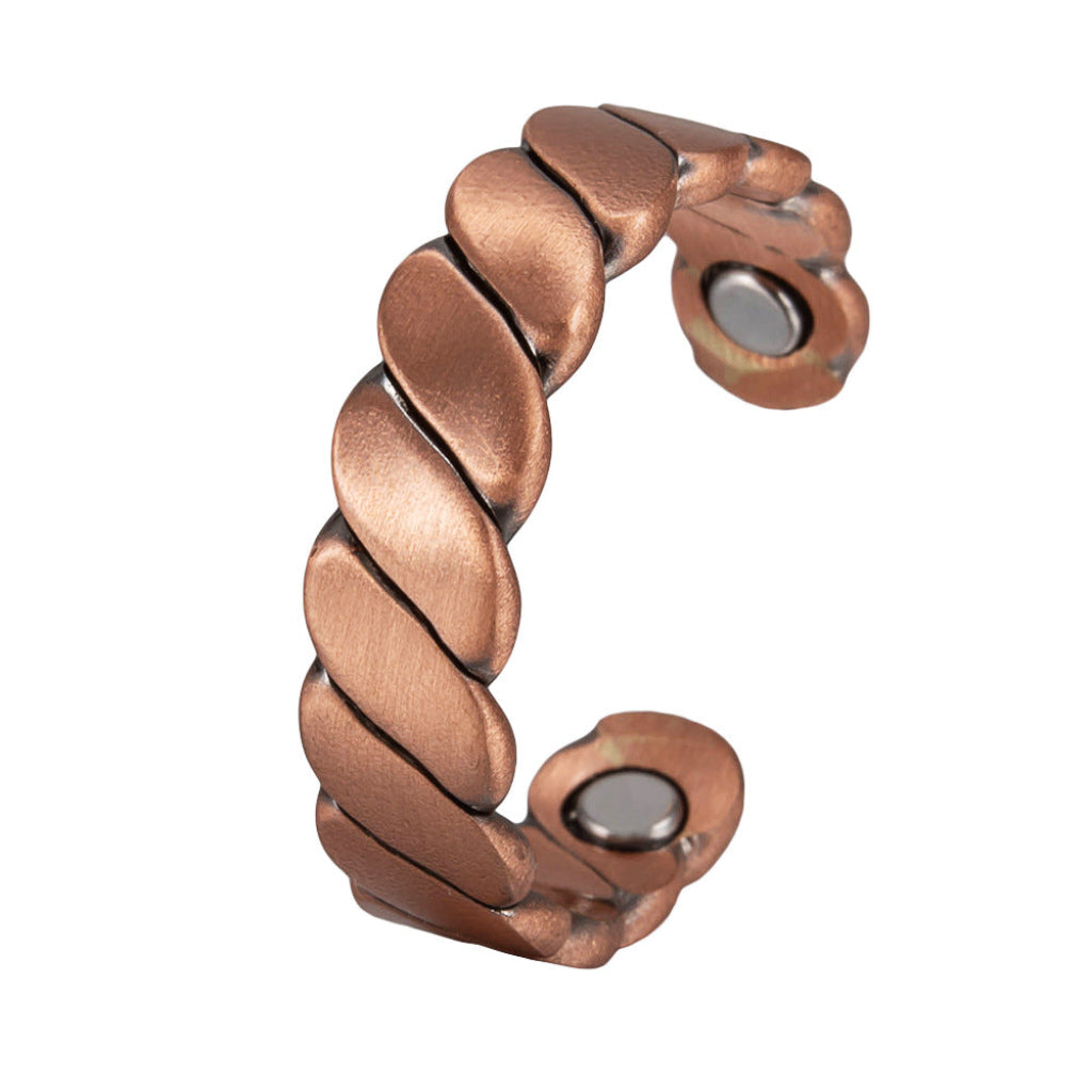 Retro Open Adjustable Magnetic Copper Ring