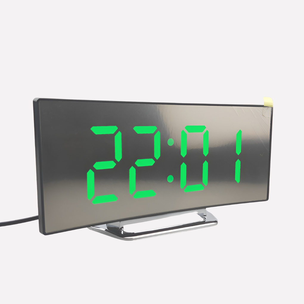 Moderne Stijl Gebogen LED Digitale Wecker
