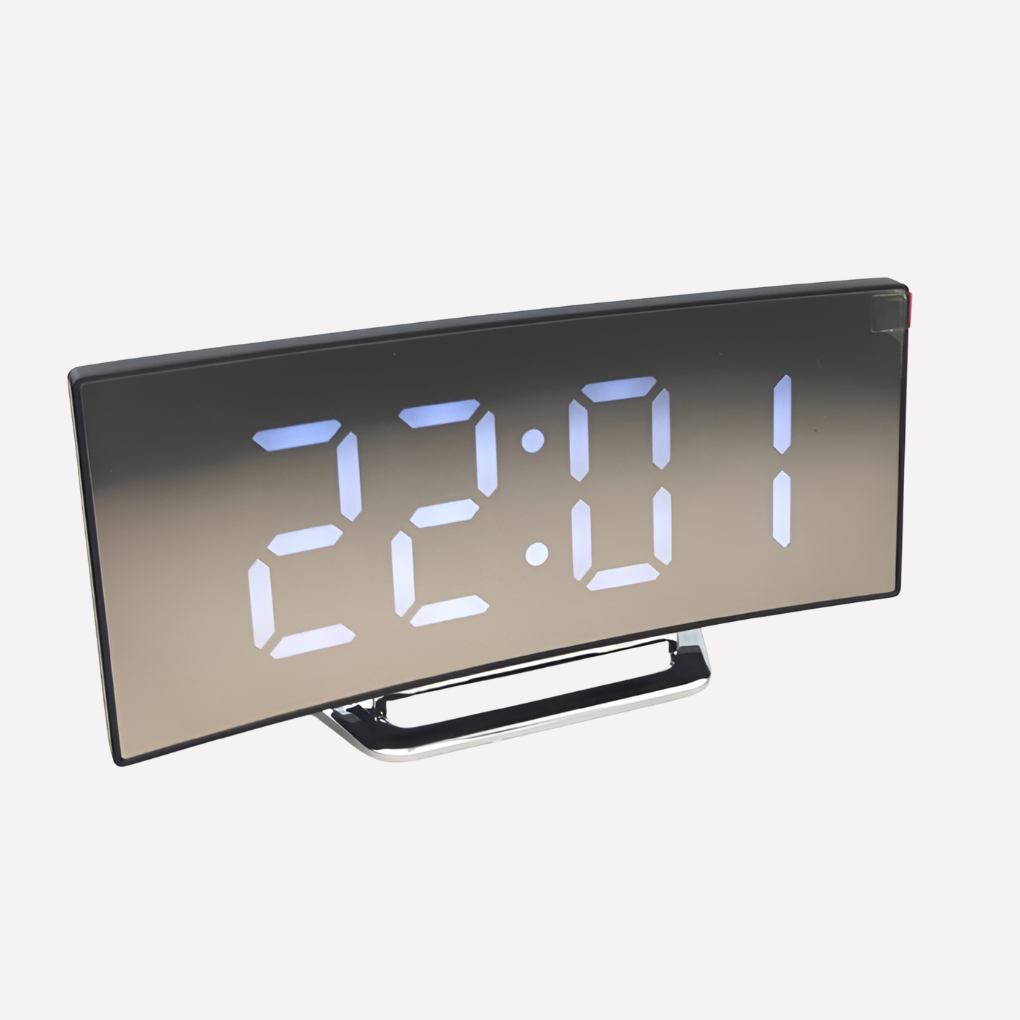Moderne Stijl Gebogen LED Digitale Wecker
