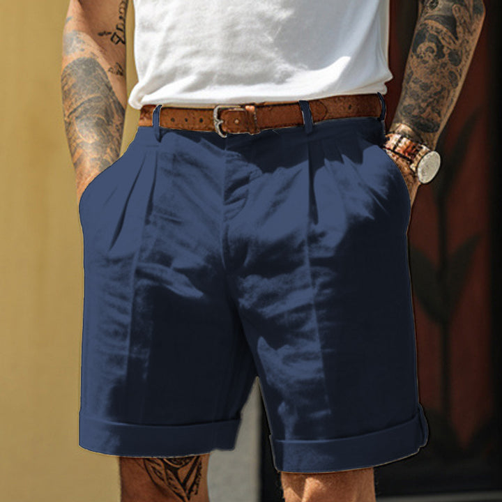 Men's Straight Leg Shorts With Pockets  Casual Dress Pants Loose Fit Summer Bottoms For Daily Wear Clothing
