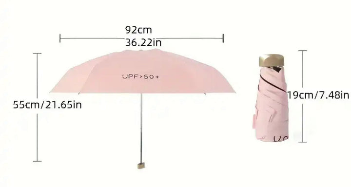 Compacte mini-zakparaplu met UV-bescherming